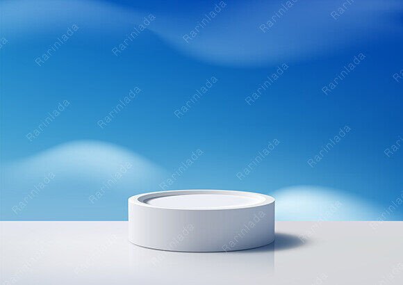 Download White Podium Blue Sky with Soft Clouds - Soft clouds Collection
