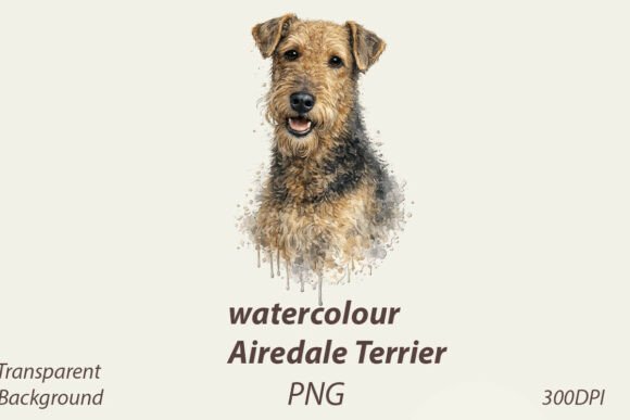 Download Watercolour Airedale Terrier Png - Terrier Collection