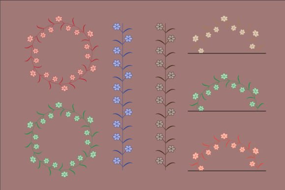 Download Leaf Brush with Grass &amp; Flower - Leaf brush Collection