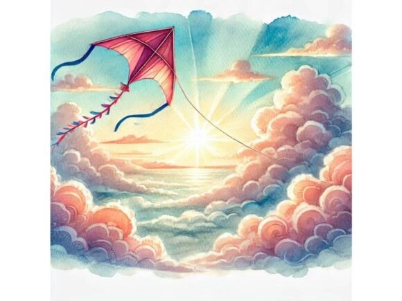 Download Kite Soaring Above Soft Clouds - Premium Resources